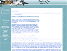 Tablet Screenshot of caringforyourcat.info
